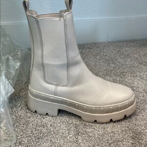 Steve Madden Cream Combat Boots